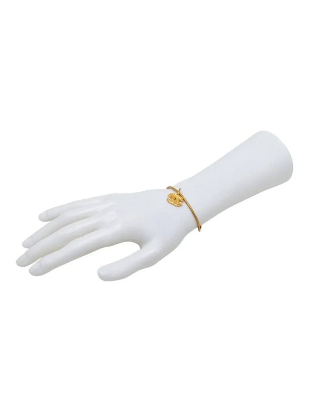 Chanel CC Logo Bracelet Gold Plated